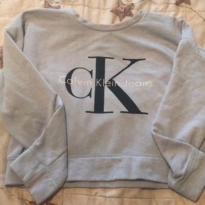 Calvin Klein long sleeve crop top